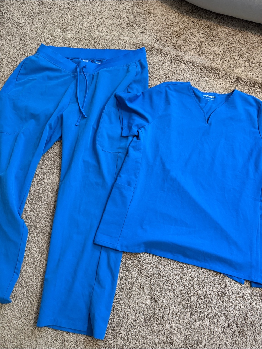Mandala royal blue scrub set size 2X/large